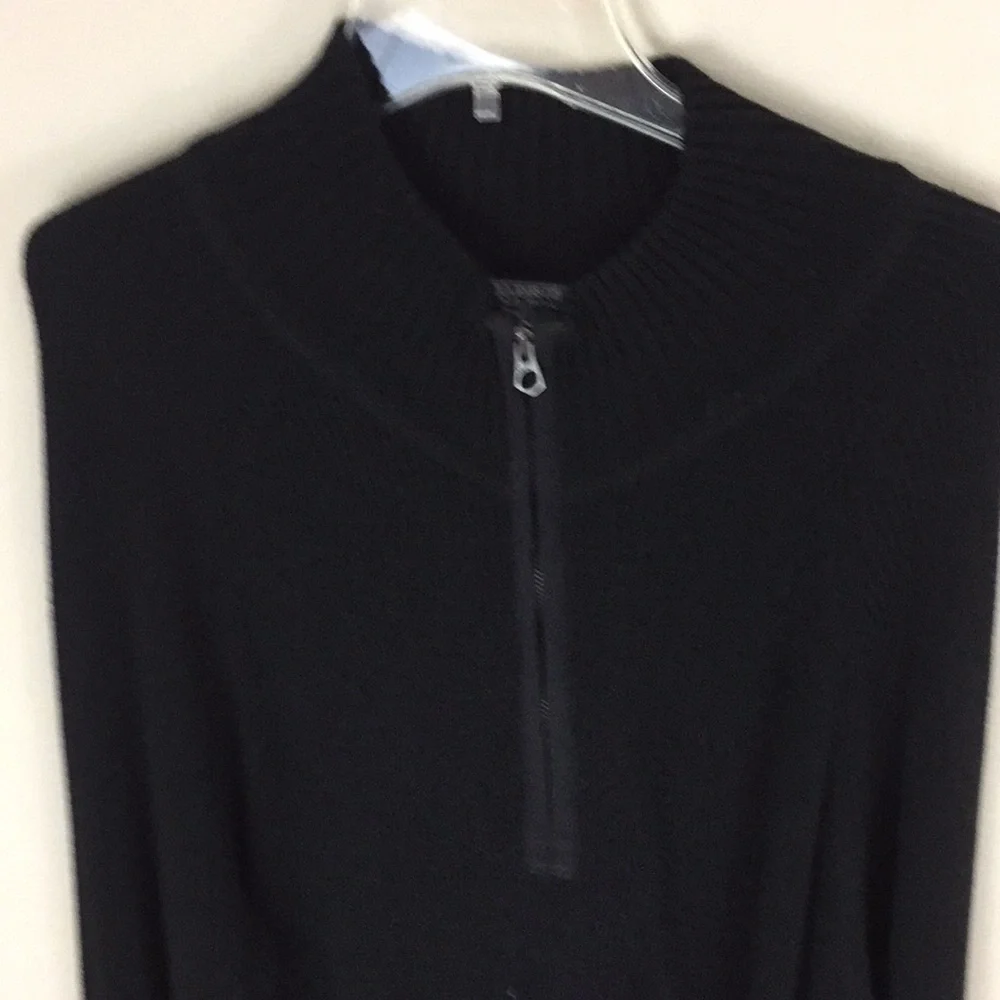 Polo Jean Company Ralph Lauren Navy Ribbed Quarter Zip Heavy Cotton Sweater XXL